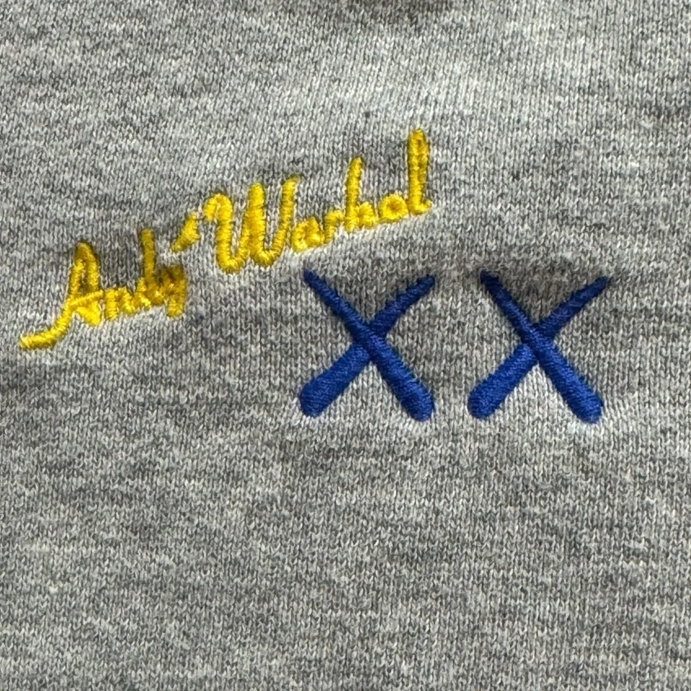 Andy Warhol Uniqlo Gray Sweatshirt with Blue and Yellow Graphic